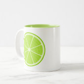 Limone Stylized Frucht-Scheibe Zweifarbige Tasse (Vorderseite Links)