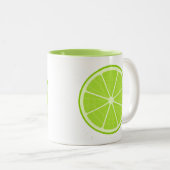 Limone Stylized Frucht-Scheibe Zweifarbige Tasse (VorderseiteRechts)