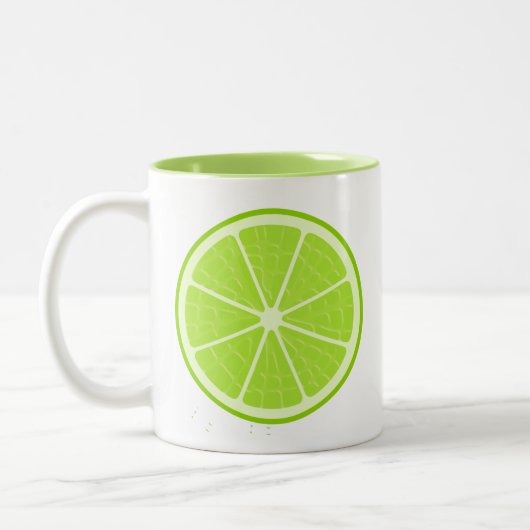 Limone Stylized Frucht-Scheibe Zweifarbige Tasse (Links)