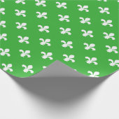 Limone Südliche Hütte Fleur de Lys Geschenkpapier (Ecke)