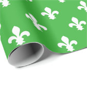 Limone Südliche Hütte Fleur de Lys Geschenkpapier (Rolleneckpunkt)