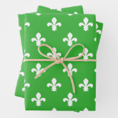 Limone Südliche Hütte Fleur de Lys Geschenkpapier Set (Beispiel)