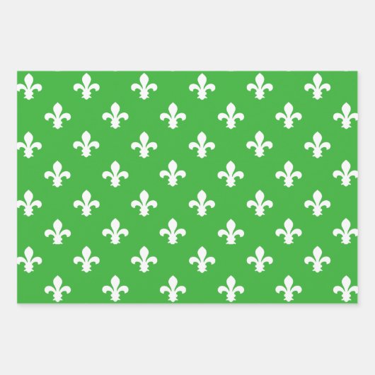 Limone Südliche Hütte Fleur de Lys Geschenkpapier Set (Vorderseite)