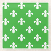 Limone Südliche Hütte Fleur de Lys Glasuntersetzer (Vorderseite)