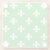 Limone Südliche Hütte Fleur de Lys Glasuntersetzer (Rückseite)