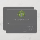Limone Swirl Tree Roots of Liebe Hochzeit Einladun RSVP Karte (Vorne/Hinten)