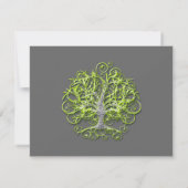 Limone Swirl Tree Roots of Liebe Hochzeit Einladun RSVP Karte (Rückseite)