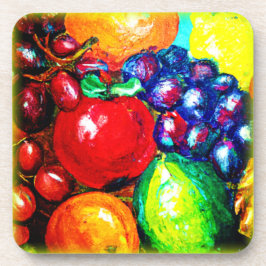 Limone Trauben, orange , Apfelobst. Jetzt kaufen Getränkeuntersetzer