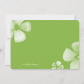 Limone tropische Blume Hochzeitsreise Einladung (Rückseite)
