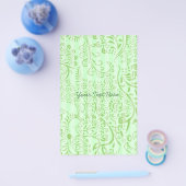 Limone und Aqua Blue White Damask Wirbel Flyer (Einzeln)