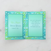 Limone und Aqua Polka Dot Danke Karte (Innenseite)