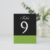 Limone und Black Wedding Tischnummer Card B461 (Stehend Vorderseite)