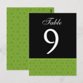 Limone und Black Wedding Tischnummer Card B461 (Vorne/Hinten)