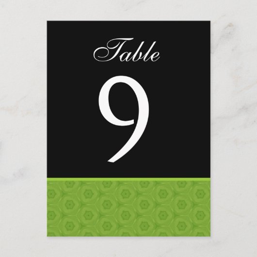 Limone und Black Wedding Tischnummer Card B461 (Vorderseite)