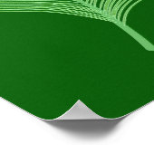 Limone und blaue Pfauenfeder für Smarald Green Poster (Ecke)