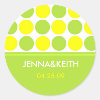 Limone und gelbe Polk-a-dot Stickers