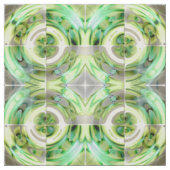 Limone und grüne abstrakte Collage Stoff (Muster)