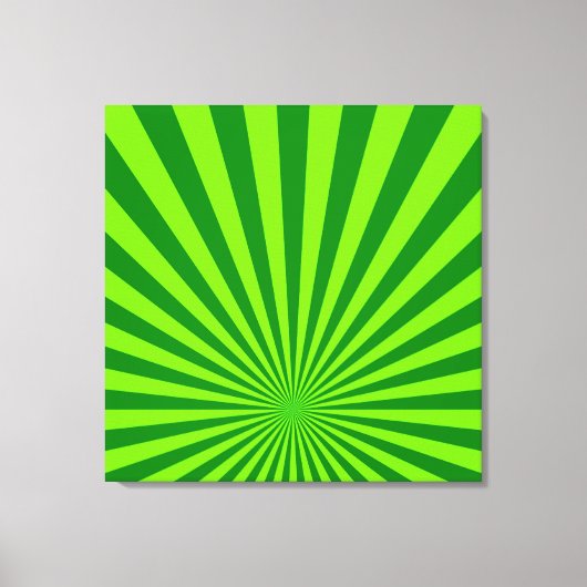 Limone und grüne Funky Abstrakt Art Wrapped Canvas Leinwanddruck (Vorderseite)
