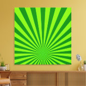Limone und grüne Funky Abstrakt Art Wrapped Canvas Leinwanddruck (Insitu (Wohnzimmer))