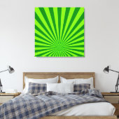 Limone und grüne Funky Abstrakt Art Wrapped Canvas Leinwanddruck (Insitu (Schlafzimmer))