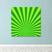 Limone und grüne Funky Abstrakt Art Wrapped Canvas Leinwanddruck (Insitu (Holzboden))