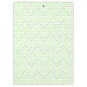 Limone und grüne Zickzack Mustertafeln Klemmbrett (Rückseite)