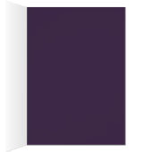 Limone und lila Damast-Tischnummer-Karte (Innen (Rechts))