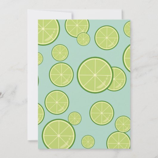 Limone und Minze Kinderdusche Einladung (Rückseite)