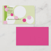 Limone und rosa Punkt-kundenspezifische Visitenkarte (Vorne/Hinten)