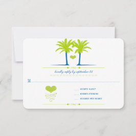 Limone und Royal Blue Beach Typografy Invite Einladung