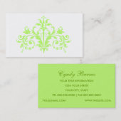 Limone und weiße Barockkarte Visitenkarte (Vorne/Hinten)