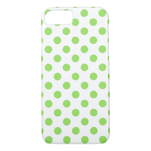 Limone und weiße Polka-Punkte Case-Mate iPhone Hülle (Rückseite)