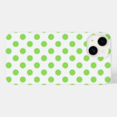 Limone und weiße Polka-Punkte Case-Mate iPhone Hülle (Rückseite (Horizontal))
