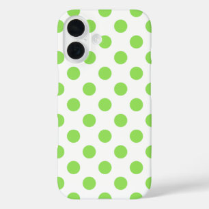 Limone und weiße Polka-Punkte iPhone 16 Hülle