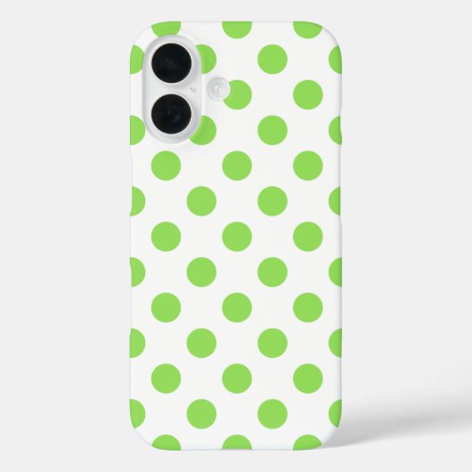 Limone und weiße Polka-Punkte Case-Mate iPhone Hülle (Rückseite)