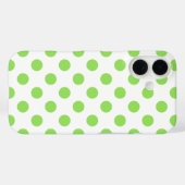 Limone und weiße Polka-Punkte Case-Mate iPhone Hülle (Rückseite (Horizontal))