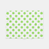 Limone und weiße Polka-Punkte Fleecedecke (Vorderseite (Horizontal))