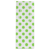 Limone und weiße Polka-Punkte Geschenktüte Für Weinflaschen (Vorderseite)
