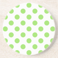 Limone und weiße Polka-Punkte
