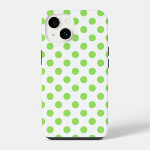 Limone und weiße Polka-Punkte iPhone 14 Hülle