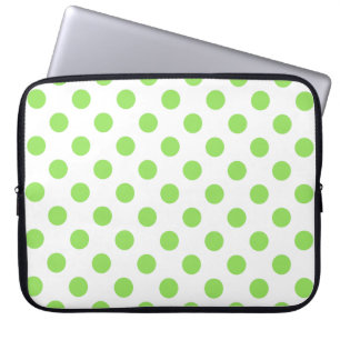 Limone und weiße Polka-Punkte Laptopschutzhülle