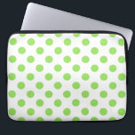 Limone und weiße Polka-Punkte Laptopschutzhülle<br><div class="desc">Limone und weiße Polka-Punkte</div>