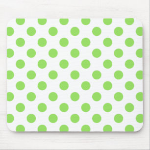 Limone und weiße Polka-Punkte Mousepad