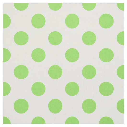 Limone und weiße Polka-Punkte Stoff (Muster)