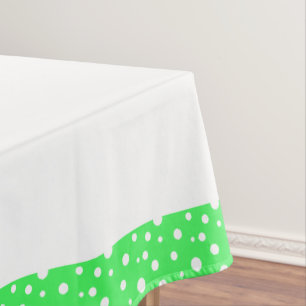 Limone und weiße Polka-Punkte Tischdecke
