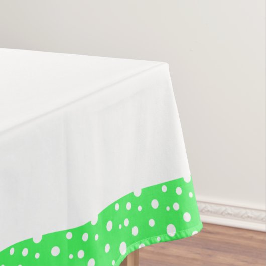 Limone und weiße Polka-Punkte Tischdecke (Beispiel)