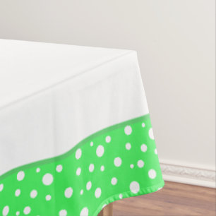 Limone und weiße Polka-Punkte Tischdecke