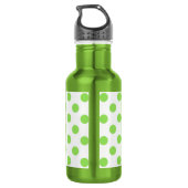 Limone und weiße Polka-Punkte Trinkflasche (Rückseite)