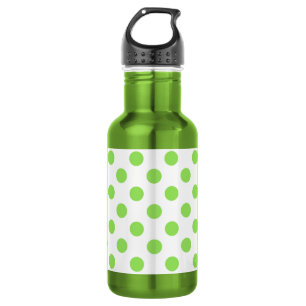 Limone und weiße Polka-Punkte Trinkflasche