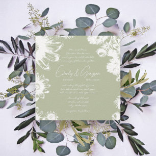 Limone Vintage Blume Einladung zur Hochzeit